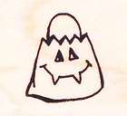 A209 LITTLE BAG wood mounted Stampendous Rubber Stamp halloween 