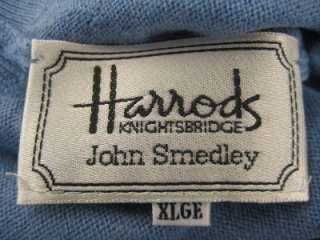 275 John SMEDLEY england LIGHT BLUE wool TURTLENECK SWEATER XL us 54 