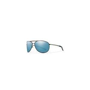 Smith Optics Serpico Sunglasses   Black/Polarized Blue Mirror: Smith 