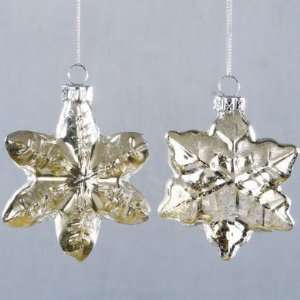 Mercury Glass Snowflake Ornaments