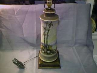HANDPAINTED LAMP BASE SIGNED P. CONNIN  