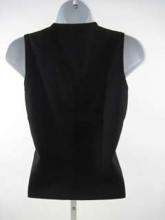 DARJONI Black Silk Sleeveless Top Tie Cardigan Set Sz S  