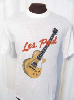 vintage LES PAUL CONCERT TOUR GIBSON GUITAR 80s UNWORN retro t shirt L 