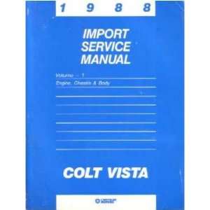    1988 DODGE COLT VISTA Shop Service Repair Manual Book: Automotive