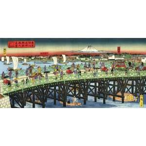   Ryogoku in the Age of Civilization Wooden Jigsaw Puzzle Toys & Games