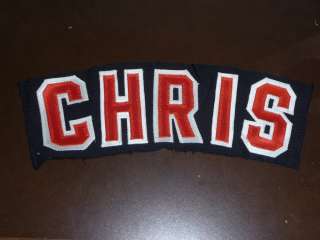 1980S MIKE CHRIS S.F. GIANTS GAME WORN USED NAME PLATE OFF JERSEY 