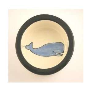   Melia Whale Design Ceramic Dog Bowl SMALL: Kitchen & Dining