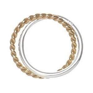   Silver 2 Tone Small Interlocking Circle Pendant: SkyeSterling: Jewelry