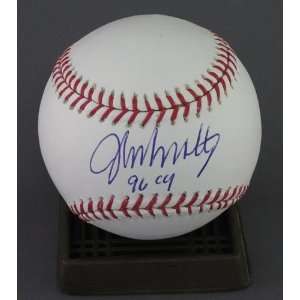  John Smoltz Autographed/Hand Signed MLB Baseball w/96 CY 