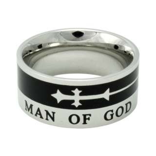 NEW Guys A Cut Cross Man of God Christian Purity Ring  