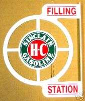 SINCLAIR HC GAS STATION STEEL FLANGE SIGN FREE SHIP*  