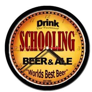  SCHOOLING beer and ale cerveza wall clock 