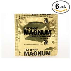  Trojan Magnum Lubricated Condom 3pack (box of 6): Health 