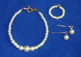 Pearl Jewelry Set w/14K Miss Revlon Cissy Vintage Doll  