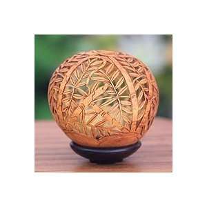  NOVICA Coconut shell sculpture, Towering Bamboo Home 