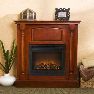  Sutter Electric Fireplace Classic Mahogany Finish