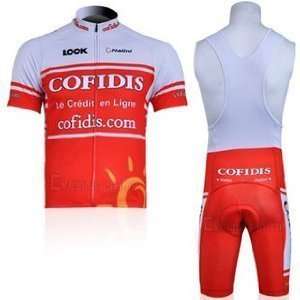  COFIDIS Strap Cycling Jersey Set(available Size: S,M, L 