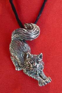 Siberian Cat Pendant SS .925 Custom Cat Lovers Necklace  