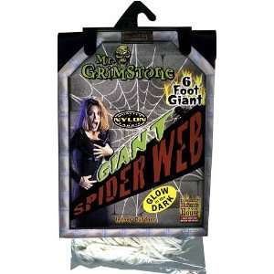  6 Giant Glow in the Dark Spider Web: Toys & Games