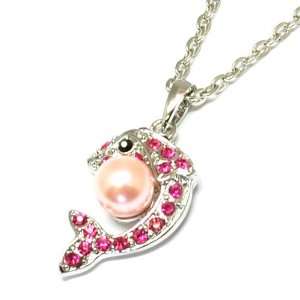   Dolphin Pendant with Simulated Pearl The Olivia Collection Jewelry