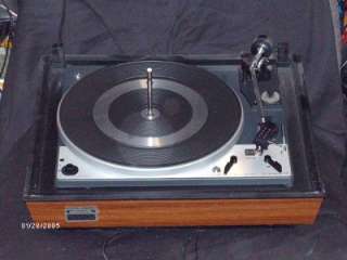   AUDIO 1225 TURNTABLE W DUSTCOVER FOR PARTS REPAIR SHURE M44E  