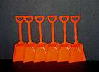 12 orange plastic sand shovels toy beach shovel mfg usa