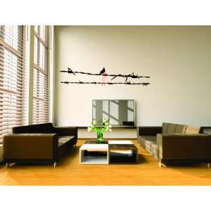    Removable Wall Decals  Bleeding birds on wire