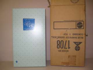 1st Edition BLUE RHAPSODY PORCELIAN 1986 BARBIE NRFB /shipper  