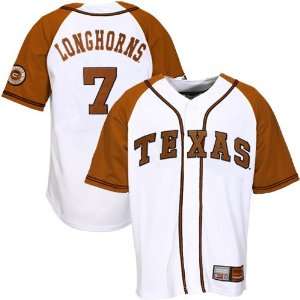 Texas Longhorns #7 Shutout Baseball Jersey  Sports 