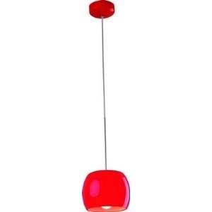  Red Glass Mini Shroom Pendant Lamp