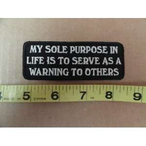  My Sold Purpose In Life Is To Serve As A Warning To Others 