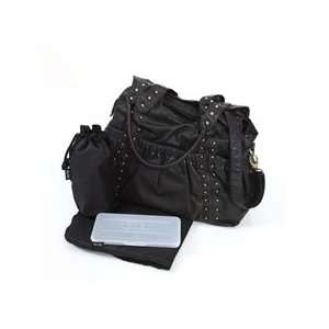  OiOi Black Studded Tote Diaper Bag Baby