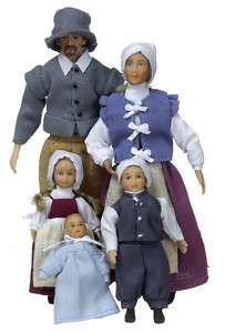 dollhouse miniature COLONIAL PHELPS DOLL FAMILY PEOPLE  