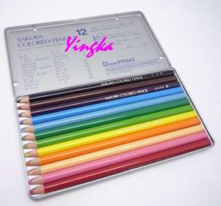Hello Kitty Sakura Color pencil 12 pc in metal case  