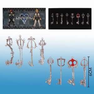  Kingdom Hearts II 8 KEY BLADE Sora Necklace Pendant Set 