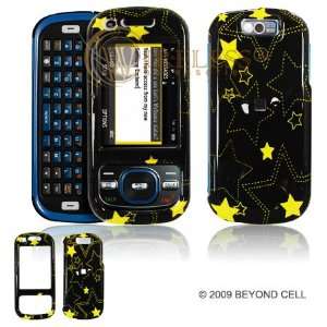  Black with Yellow Shimmering Stars Design Snap On Cover 