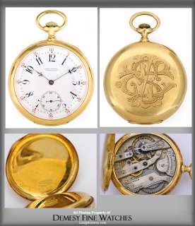 Reloj de bolsillo vintage de oro amarillo de Vacheron Constantino