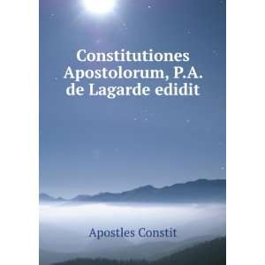   de Lagarde edidit Apostles Constit  Books