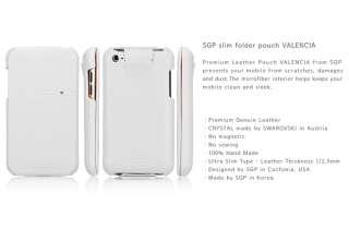 SGP iPod Touch 4G Leather Case Valencia Swarovski Series White