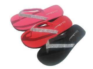 SEXY BLING DECORATED STRAP FLAT FLIP FLOPS SANDALS 5 10  