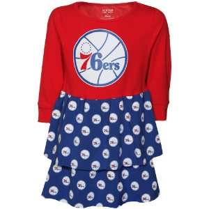  Philadelphia 76ers Toddler Girls Long Sleeve Layered Dress 