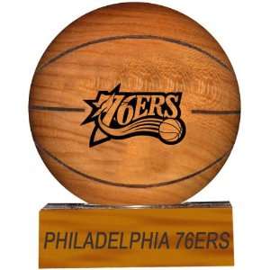  Philadelphia 76ers NBA Laser Engraved Solid Hard Wood Basketball 