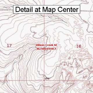 USGS Topographic Quadrangle Map   Wilson Creek SE, Washington (Folded 
