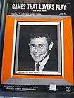 Eddie Fisher GAMES THAT LOVERS PLAY Sheet Music VG Cond