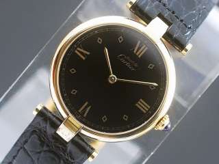 Cartier 18K Gold Vermeil Mens Watch! Seldom worn!  