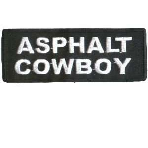  Asphalt Cowboy Great Embroirdered Nice Biker Vest Patch 