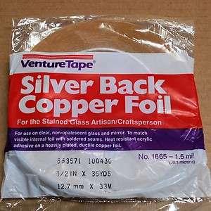 COLLAGE SOLDER Art  SILVER BACK 1/2 COPPER Foil Tape  