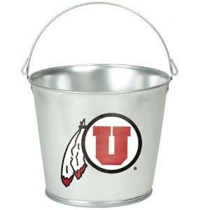    Utah Utes Bucket 5 Quart Galvanized Pail
