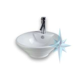    Polaris Sinks W002V White Porcelain Vessel Sink: Home Improvement