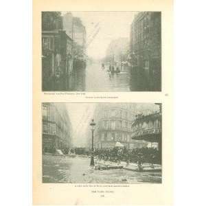  1910 Print Pictures of Paris France Flood 